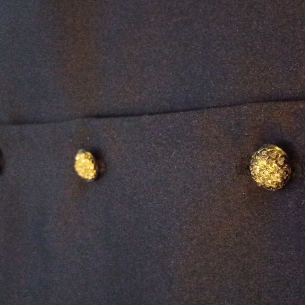 DONNA RICCO NEW YORK Blue Jacket With Rhinestone Buttons. Size 8 - Picture 5 of 13